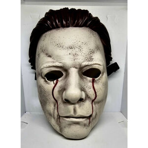Halloween 2 Michael Myers Crying Blood Plastic Adult Mask Elastic Strap Cushion